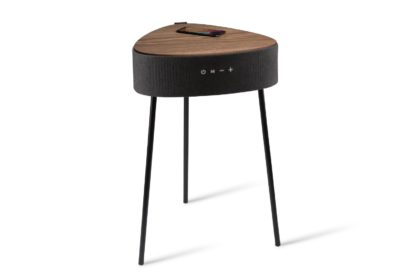 An Image of Koble Riva Wireless Charging Bluetooth Side Table - Wood