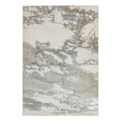 An Image of Asiatic Aurora Marble Rectangle Rug - 80x150cm - Grey
