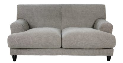 An Image of Habitat Askem 2 Seater Woven Stripey Linen Sofa - Natural