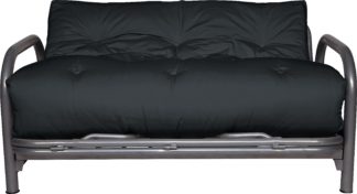 An Image of Argos Home Mexico 2 Seater Futon Sofa Bed - Black