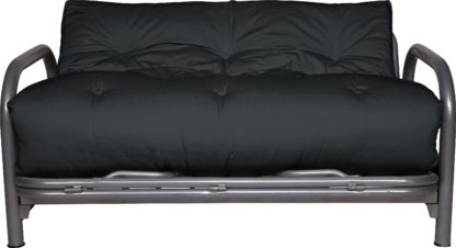 An Image of Argos Home Mexico 2 Seater Futon Sofa Bed - Black