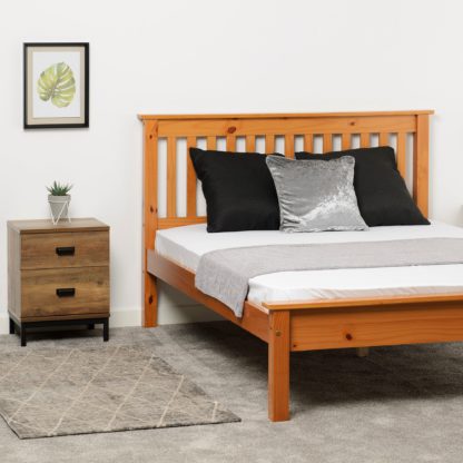An Image of Monaco Pine Low Foot End Bed Frame Pine