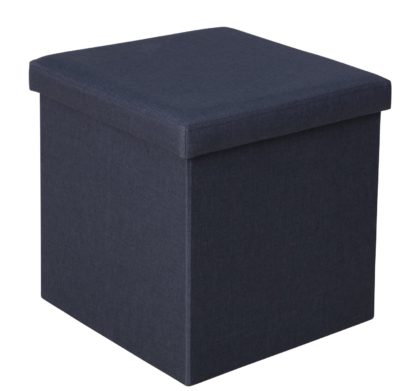 An Image of Argos Home Small Fabric Ottoman - Grey