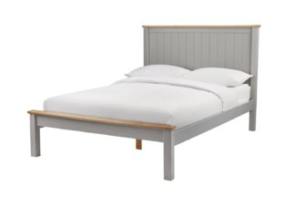 An Image of Habitat Grafton Kingsize Bed Frame - Two Tone Grey