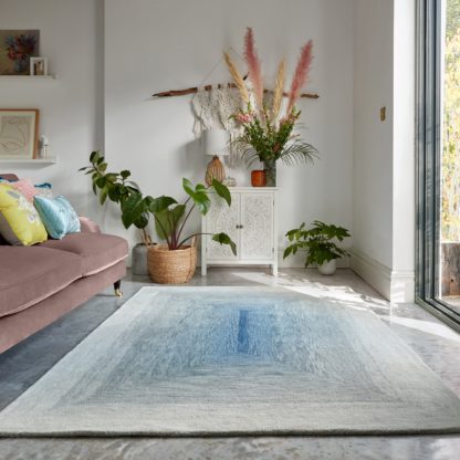 An Image of Avery Wool Rug Avery Blue