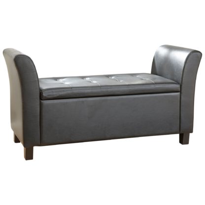 An Image of Verona Window Seat PU Black