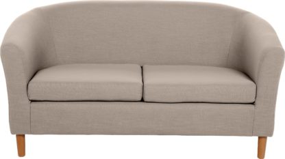 An Image of Habitat 2 Seater Fabric Tub Sofa - Red
