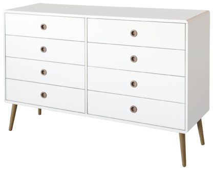 An Image of Softline 4+4 Drawer Chest - White