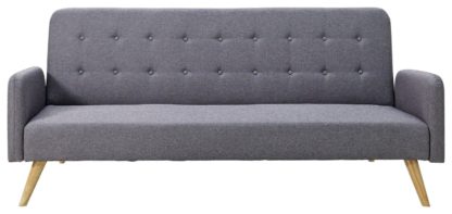 3b4ec08a73d9d2613bcb889df4720410ae4e2d7e395867c4a2f41a5c77a0acd4.jpg An Image of Habitat Marseille Clic Clac Fabric Sofa Bed - Grey