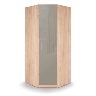 An Image of Kensington Corner Wardrobe Natural and Grey