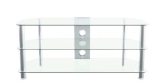 An Image of AVF Up To 55 Inch Glass TV Stand - Clear