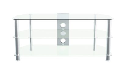 An Image of AVF Up To 55 Inch Glass TV Stand - Clear