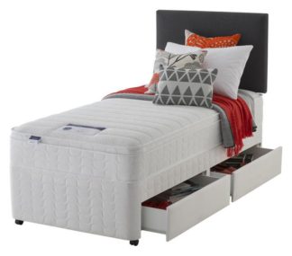 An Image of Silentnight Travis Miracoil Cushiontop 2 Drw Divan - Single