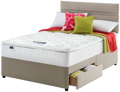 An Image of Silentnight Stanfield Pillowtop 2 Drawer Divan - Double