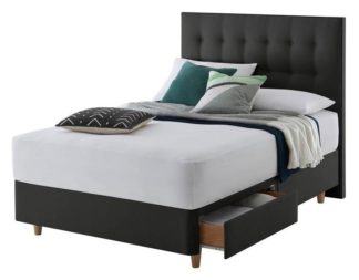 An Image of Silentnight Alaro 2 Drawer Kingsize Divan Bed - Ebony