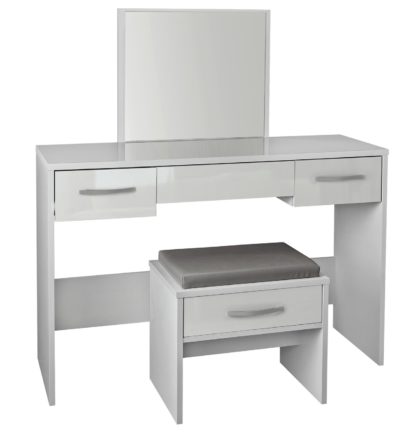 An Image of Argos Home Hallingford Dressing Table - Grey Gloss