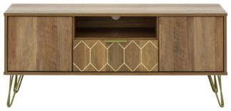 An Image of Orleans 1 Drawer TV Unit - Mango Wood Effect