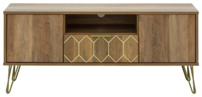 An Image of Orleans 1 Drawer TV Unit - Mango Wood Effect