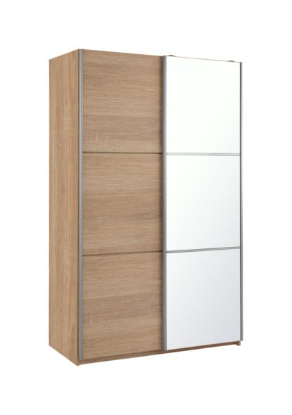 An Image of Habitat Holsted Oak Effect & Mirror Wardrobe