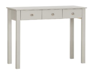 An Image of Habitat Osaka 3 Drawer Dressing Table Desk - Soft Grey