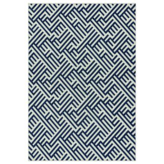 An Image of Asiatic Antibes In & Outdoor Geometric Rug -120x170cm - Blue