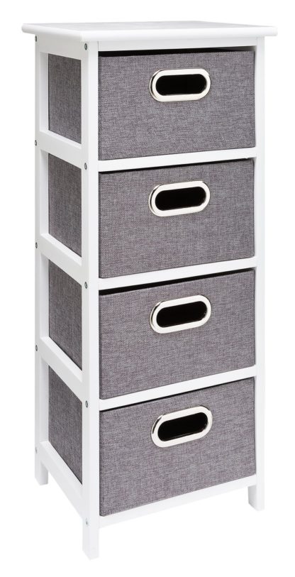 An Image of Argos Home 4 Drawer Bathroom Storage Unit - Grey
