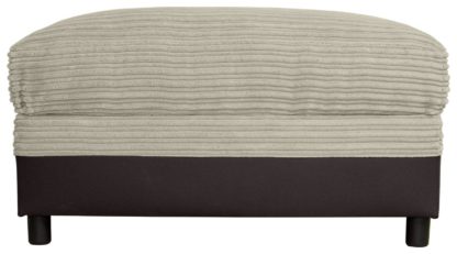 An Image of Argos Home Harry Large Fabric Storage Footstool - Natural