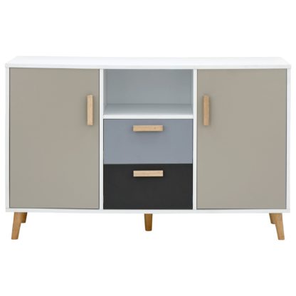 An Image of Delta Large Sideboard Grey, Blue and White