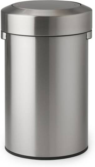 An Image of Muhos 70L Swing Top Bin, Silver