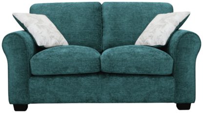 An Image of Argos Home Tammy 2 Seater Fabric Sofa - Teal