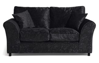 An Image of Argos Home Megan 2 Seater Fabric Sofa - Black