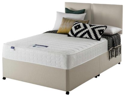 An Image of Silentnight Hatfield Memory Foam Small Double Divan Bed-Sand