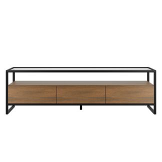 An Image of Dillon Oak Extra Wide TV Stand Wood (Brown)