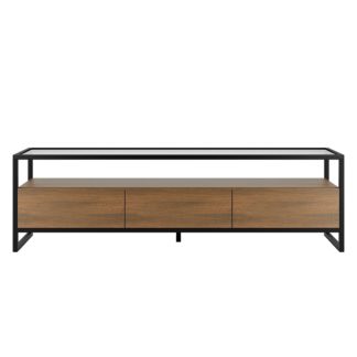 An Image of Dillon Oak Extra Wide TV Stand Wood (Brown)