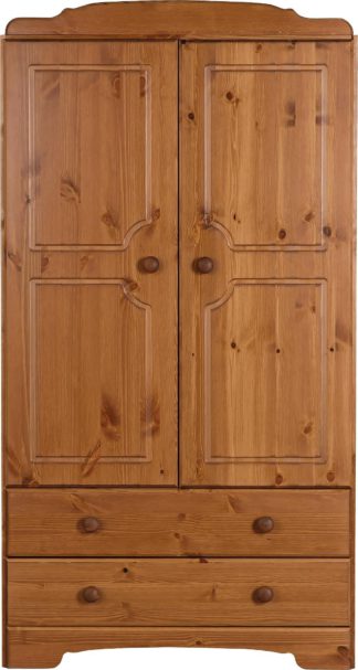 An Image of Argos Home Nordic 2 Door 2 Drawer Short Wardrobe - Pine
