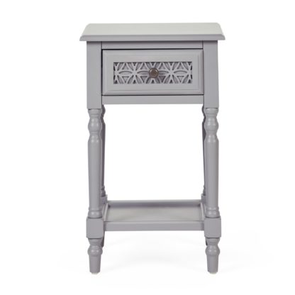 3fed22e8a3786c97f331e0b3485a042083ff524660037ae4c504615f60a8b050.jpg An Image of Carys 1 Drawer Bedside Table Grey