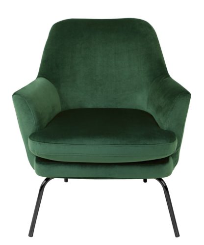 An Image of Habitat Celine Velvet Accent Chair - Navy