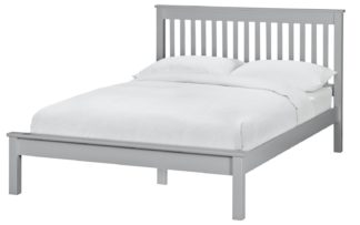 An Image of Habitat Aspley Small Double Bed Frame - Grey