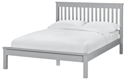 An Image of Habitat Aspley Small Double Bed Frame - Grey