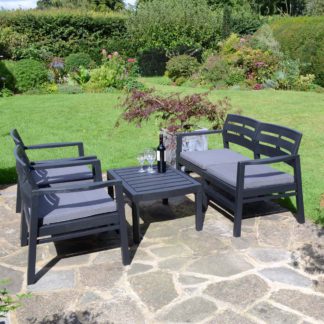 An Image of Trabella Venice 2 Seater Conversation Set Grey