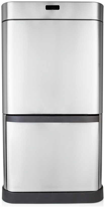 An Image of Tower 70 Litre Recycling Sensor Bin - Stainless Steel
