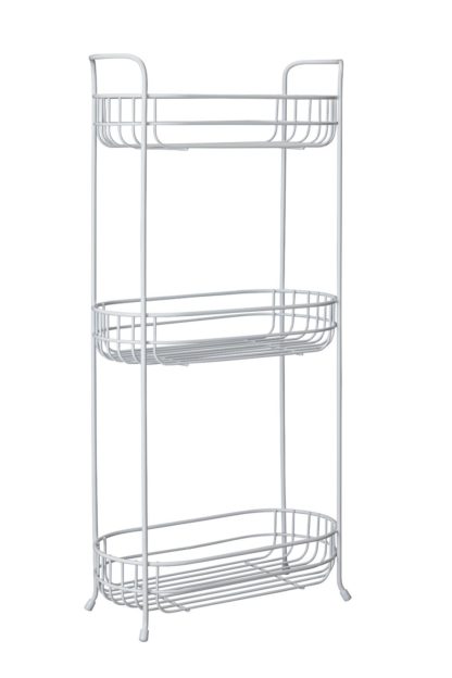 An Image of Argos Home 3 Tier Oval Freestanding Unit - White