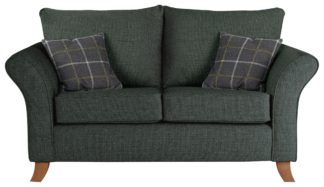 An Image of Argos Home Kayla 2 Seater Fabric Sofa - Charcoal