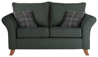 An Image of Argos Home Kayla 2 Seater Fabric Sofa - Charcoal