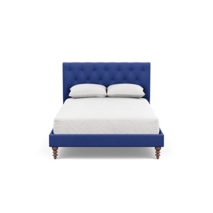 An Image of Heal's Balmoral Bedstead Super King Brushed Cotton Cadet