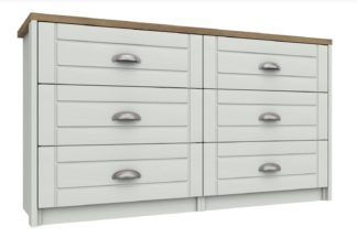 An Image of Kielder 3 + 3 Drawer Chest - White