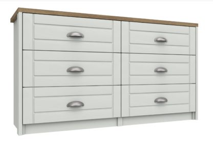 An Image of Kielder 3 + 3 Drawer Chest - White