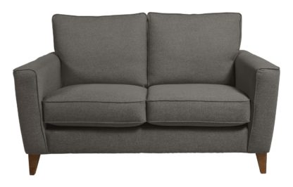 An Image of Habitat Aspen 2 Seater Fabric Sofa - Charcoal