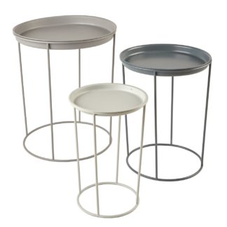 An Image of Habitat Finley Nest of 3 Tables - Grey
