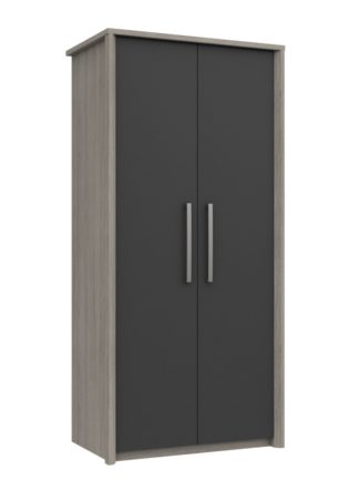 An Image of Grasmere 2 Door Wardrobe - Dark Grey